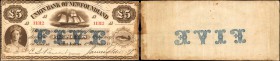 CANADA-NEWFOUNDLAND. Union Bank of Newfoundland. 5 Pounds, 1883. CH-750-12-08. Very Fine. Damaged.

Saint Johns. This note is the first of four of h...