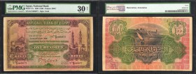 EGYPT. National Bank of Egypt. 100 Pounds, 1936. P-17c. PMG Very Fine 30 Net. Restoration, Annotation.

These large format BWC produced Egyptian not...
