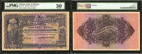 ETHIOPIA. Bank of Ethiopia. 500 Thalers, 1932. P-11. PMG Very Fine 30.

An always important offering of this highest denomination which comes from a...