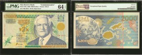 FIJI. Reserve Bank. 2000 Dollars, 2000. P-103a. PMG Choice Uncirculated 64 EPQ.

Commemorative Piece. A Y2K piece from TDLR commemorating the Millen...