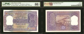INDIA. Reserve Bank of India. 100 Rupees, (1962-67). P-45. PMG Gem Uncirculated 66 EPQ.

(Jhun6.7.4.1) An easy candidate for a Gem grade as the appe...