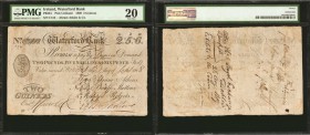 IRELAND. Waterford Bank. 2 Guineas, 1808. P-UNL. PMG Very Fine 20.

(PB334) A seldom offered issuer and this offering shows even circulation and pro...