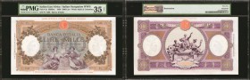 ITALIAN EAST AFRICA. Banca d'Italia. 1000 Lire, 1938. P-4a. PMG Choice Very Fine 35 Net. Restoration.

A very scarce highest denomination note which...