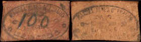 MADEIRA. Marcel Alves D'Araujo. Funchal, Madeira 100 Reis, ca. 19th Century. P-UNL. Uncirculated.

The text of this small leather 100 Reis scrip not...