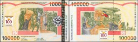 PHILIPPINES. Bangko Sentral Ng Pilipinas. 100,000 Piso, 1998. P-190.

A piece made to commemorate the 100 Years of the First Republic, this note bea...