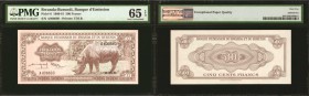 RWANDA-BURUNDI. Banque d'Emission du Rwanda et du Burundi. 500 Francs, 1961. P-6. PMG Gem Uncirculated 65 EPQ.

Rwanda-Burundi. 1961. Printed by TDL...