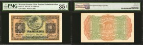 WESTERN SAMOA. New Zealand Administration. 10 Shillings, 1955. P-7c. PMG Choice Very Fine 35 EPQ.

An incredibly challenging series with any denomin...