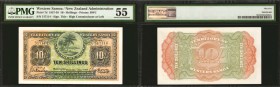 WESTERN SAMOA. Territory of Western Samoa. 10 Shillings, 1959. P-7d. PMG About Uncirculated 55.

A scarce piece which is not frequented at public sa...
