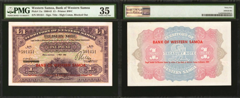 WESTERN SAMOA. Territory of Western Samoa. 1 Pound, 1960-61. P-11a. PMG Choice V...