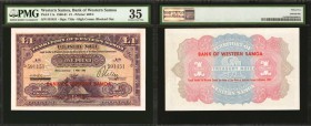 WESTERN SAMOA. Territory of Western Samoa. 1 Pound, 1960-61. P-11a. PMG Choice Very Fine 35.

A provisional Western Samoa piece created after New Ze...