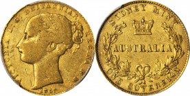 AUSTRALIA. Sovereign, 1855-SY. PCGS VF-35 Gold Shield.

Fr-9; KM-2. A SCARCE and in demand example of this first year of a two year type. A wholesom...