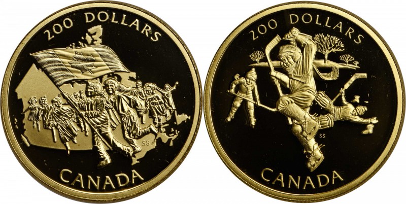 CANADA. Assortment of $200 Commemoratives, 1990-2012. CHOICE BRILLIANT PROOF.
...