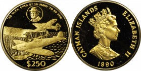 CAYMAN ISLANDS. Four Piece Proof Set, 1990. BRILLIANT PROOF.

Fr-37/40; KM-PS28. 25, 50, 100, and 250 Dollars. Struck to commemorate the 25th Annive...