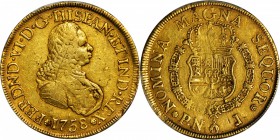 COLOMBIA. 8 Escudos, 1758-PN J. Popayan Mint. Ferdinand VI (1746-59). PCGS Genuine--Scratch, VF Details Gold Shield.

Restrepo-26.2; Fr-16; KM-32.2....