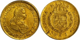 COLOMBIA. 8 Escudos, 1760-PN J. Popayan Mint. Charles III (1759-88). PCGS Genuine--Cleaned, AU Details Gold Shield.

Restrepo-70.1; Fr-24; KM-38.2. ...