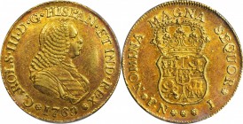 COLOMBIA. 4 Escudos, 1769-PN J. Popayan Mint. Charles III (1759-88). PCGS AU-53 Gold Shield.

Fr-26; Restrepo-M64.8; KM-37. A well struck, exception...