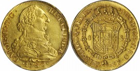 COLOMBIA. 8 Escudos, 1780-P SF. Popayan Mint. Charles III (1759-88). PCGS MS-61 Gold Shield.

Fr-36; Restrepo-73.26; KM-50.2; Cal-type-17#133. Deepl...