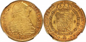 COLOMBIA. 8 Escudos, 1790-P SF. Popayan Mint. Charles IV (1788-1808). NGC AU-55.

Fr-44; KM-53.2; Restrepo-Type 96 # 4. A SCARCE three year transiti...
