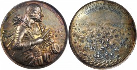 DENMARK. Admiral Niels Juel's Victory over the Swedes at Oland Silver Medal, 1677. Christian V (1670-99). NGC MS-61.

69 mm. Galster-216; Van Loon I...