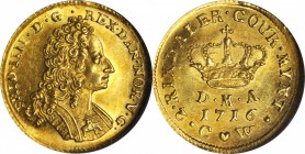 DENMARK. Ducat, 1716-CW. Frederik IV (1699-1730). NGC MS-63.

Fr-221; Sieg-26; H-31; KM-508. Possessing designs that are crisp and minimally handled...
