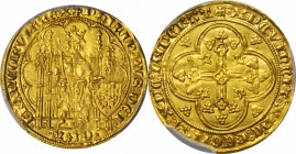 FRANCE. Ecu d'Or, ND (1st emission, 1 January 1337). Philip VI (1328-50). PCGS MS-62 Gold Shield.

Fr-270; Dupl-249; Ciani-282. 4.52 grams. 1st emis...