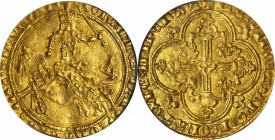 FRANCE. Franc a Cheval, ND (1360). Jean II (Jean Le Bon) (1350-64). NGC EF-45.

Fr-279; Dupl-294. Evenly struck and well centered, though the planch...