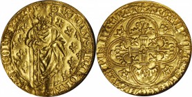 FRANCE. Royal d'Or, ND (1429). Poitiers Mint. Charles VII (1422-61). NGC AU-55.

Fr-303; Dupl-455; Ciani-624. 1st emission (October 1429), Poitiers ...