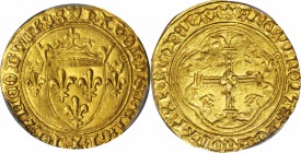 FRANCE. Ecu d'Or, ND (2nd emission, 12 August 1445). Toulouse Mint. Charles VII (1422-61). PCGS MS-62 Gold Shield.

Fr-307; Dupl-511a; Ciani-634. 3....