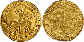 FRANCE. Aquitaine. Cavalier d'Or, ND. Charles (1468-74). PCGS AU-55 Gold Shield.

Fr-19; Poey d'Avant-3138. 3.43 grams. Obverse: Ruler in full armor...