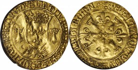 FRANCE. Ecu d'Or, ND (1498-1515). Louis XII (1498-1515). NGC EF-40.

Fr-329; Dupl-658; Ciani-913. Ecu d'or au porc-epic de Bretagne, deuxieme type w...