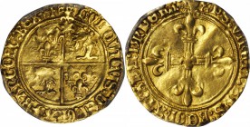 FRANCE. Ecu d'Or, ND (1498). Romans Mint. Louis XII (1498-1515). PCGS AU-58.

Fr-330; Dupl-654; Ciani-917. Ecu d'or au soleil du Dauphine type. Dots...
