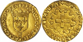 FRANCE. Ecu d'Or, ND (1541). Rouen Mint. Francis I (1515-47). PCGS MS-62 Gold Shield.

Fr-351; Dupl-889; Ciani-1091. 3.37 grams. First emission of t...