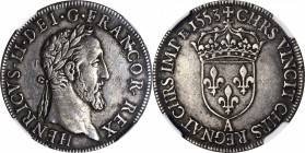 FRANCE. Teston, 1553-A. Paris Mint. Henry II (1547-59). NGC EF-45.

28 mm; 9.44 gms. Duplessy-989; Ciani-1279; Roberts-3534. Well struck on a fully ...