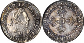 FRANCE. Franc, 1585-M. Toulouse Mint. Henry III (1574-89). NGC AU-58.

Duplessy-1130A; Ciani-1434; Roberts-3612. Called a franc au col fraise and va...