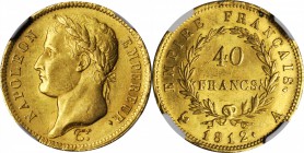 FRANCE. 40 Franc, 1812-A. Paris Mint. NGC MS-63.

Fr-505; KM-696.1; Gad-1084. Attractively preserved with flashy luster in the fields and faint tone...