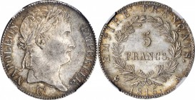 FRANCE. 5 Franc, 1815-A. Paris Mint. NGC MS-62.

Dav-85; KM-704.1; Gad-595. A SCARCE and very popular type from the famous "Hundred Days" period of ...