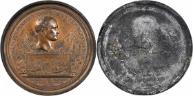 FRANCE. Ten Piece Cased Napoleon Medals Set, ND (ca. 1815). ALMOST UNCIRCULATED.

Includes 10 uniface copper/lead cliches of medals produced by note...