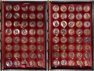 FRANCE. Near-Complete Set of Galerie Metallique des Grandes Hommes Francais Bronze Medals, ca. 1816-28. EXTREMELY FINE.

All approximately 41 mm, an...