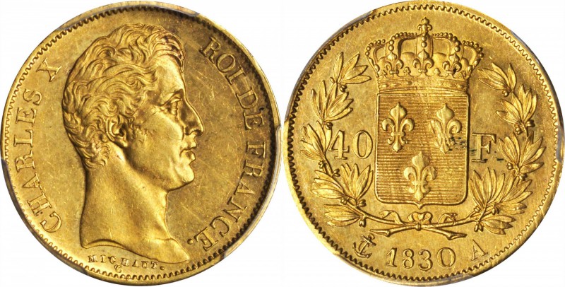 FRANCE. 40 Franc, 1830-A. Paris Mint. PCGS MS-63 Gold Shield.

Fr-547; KM-721....