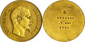 FRANCE. Gilt Obverse & Reverse 100 Francs Trial Pair, 1855-A. Paris Mint. PCGS SP-62 & 63. Gold Shield Holders.

Obverse Trial: PCGS SP-62 Gold Shie...