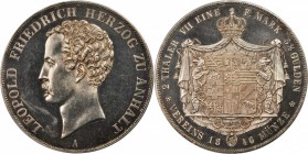GERMANY. Anhalt-Dessau. 2 Taler, 1846-A. Berlin Mint. PCGS MS-63 PL Gold Shield.

Dav-508; KM-13. From a mintage of just 4,700 pieces. Showcasing me...