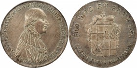 GERMANY. Fulda. Taler, 1796-VH. Adalbert III von Harstall (1788-1802). PCGS MS-64 Gold Shield.

Dav-2264; KM-150. The epitome of originality, this n...