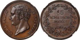 GERMANY. Isenburg. Taler, 1811. NGC MS-64 BN.

KM-Pn4. Struck in copper. A RARE off-metal striking of this elusive Taler, which shows full detail up...