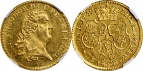 GERMANY. Pfalz (Palatinate). Ducat, 1769-S. Mannheim Mint. Karl Theodor (1743-99). NGC MS-61.

Fr-2036; KM-134. One year type. Obverse: Bust right i...