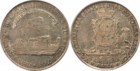 GERMANY. Solms-Laubach. Taler, 1768-WWE. Christian August (1738-84). PCGS MS-63 Gold Shield.

KM-32; Dav-2784. Obverse: View of salt mines. Reverse:...