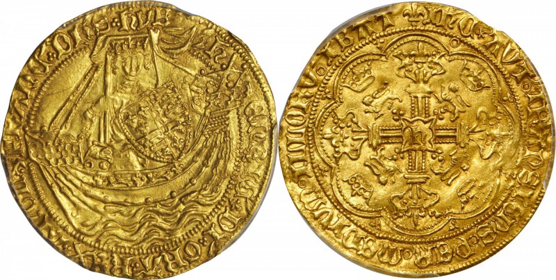 GREAT BRITAIN. Noble, ND (1422-27). Tower Mint (London). Henry VI First Reign (1...