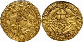 GREAT BRITAIN. Angel, ND (1477-80). Edward IV, Second Reign (1471-83). PCGS MS-63 Gold Shield.

5.13 gms. S-2091; North-1626; Fr-139. Pierced cross ...