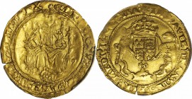 GREAT BRITAIN. 1/2 Sovereign, (1547-51). Edward VI (1547-53). PCGS Genuine--Graffiti, AU Details Gold Shield.

6.21 gms. S-2393; North-1865; Fr-174....