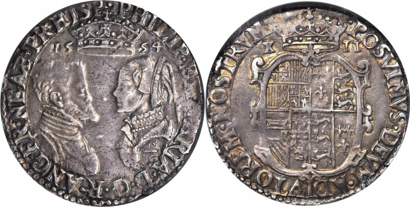 GREAT BRITAIN. Shilling, 1554. Philip and Mary (1554-58). NGC EF-40.

S-2500. ...