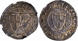 GREAT BRITAIN. Shilling, 1652. Commonwealth (1649-60). NGC AU-58.

5.98 gms. S-3217; KM-390.1; North-2724; ESC-986. Sun mint mark (London Mint). Reg...